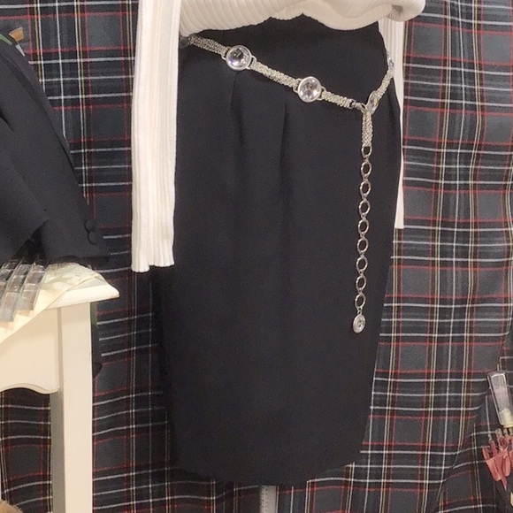 ⚜️ SAVILLE ‘Suit’ Black Jacket and Knee Length Skirt with Pockets - Picture 4 of 12